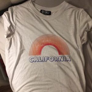 white California tee with rainbow